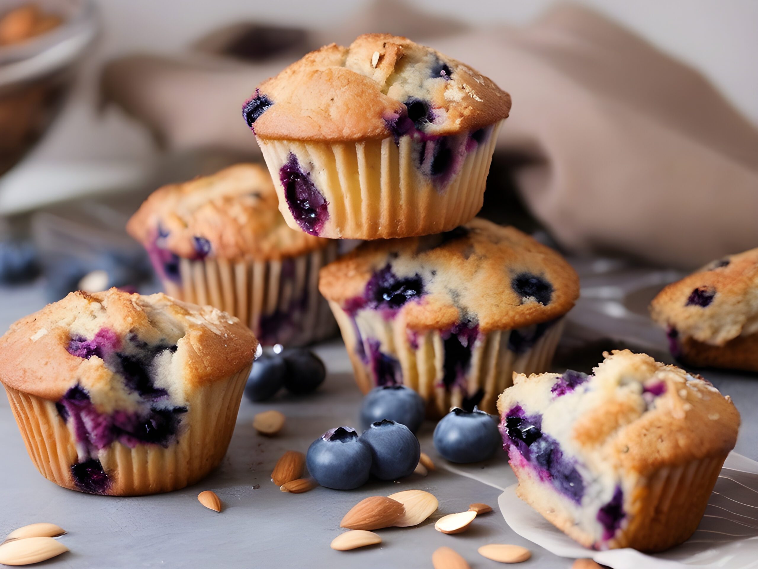 almond blueberry muffin